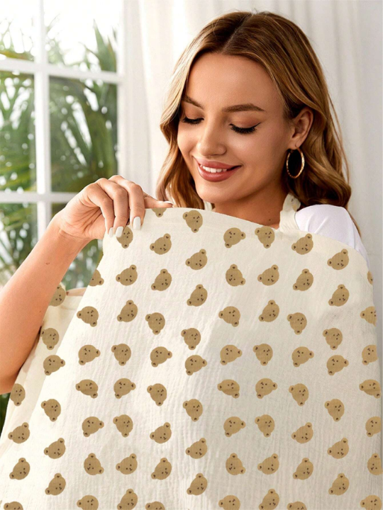 Spring/Summer Soft, Breathable Nursing Cover With Printed Design