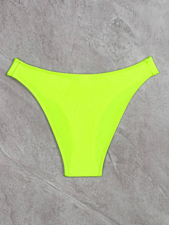 Swim Basics Solid Color High Cut Swimsuit Bottom Carnival