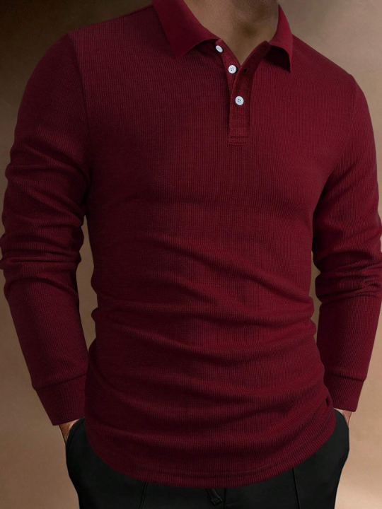 Manfinity Men's Long Sleeve Polo Shirt