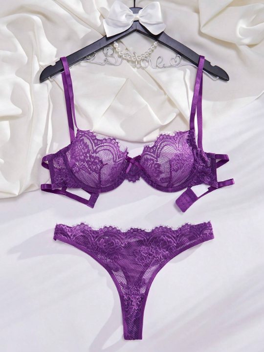 Ladies Underwired Lace Sexy Lingerie Set