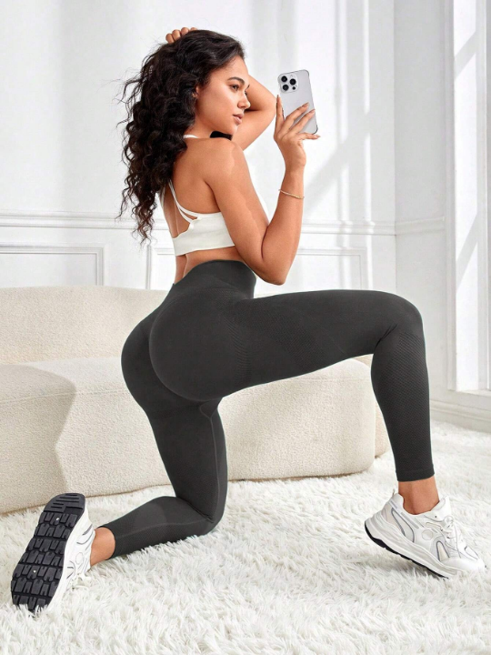 Women's High Waist Wide Waistband Yoga Sports Leggings