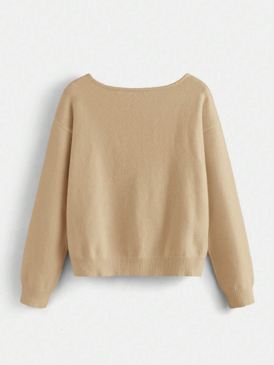 BASICS BASICS Women Solid Color Long Sleeve Sweater