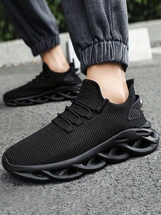 Mens Sporty Sneakers Athletic Mesh Shoes Non Slip Blade Running Gym Workout Shoes Lightweight Walking Sports Cool Fashion Street Youth Teen Sneakers Trainers