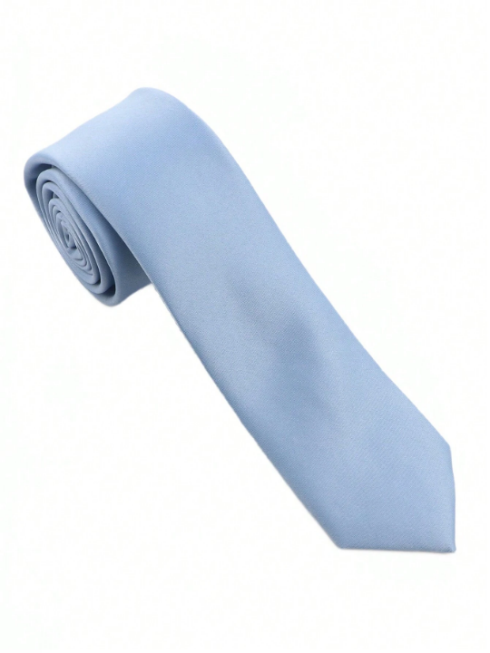 1pc Men's Versatile Soft Texture 6cm Skinny Necktie Made Of Polyester, Perfect For Daily Work, Weddings And Parties