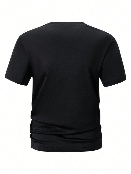 6pcs Men's Solid Color Short Sleeve T-Shirts