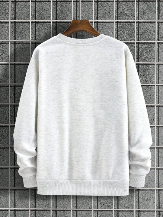 Men's Drop Shoulder Round Neck Casual Sweatshirt