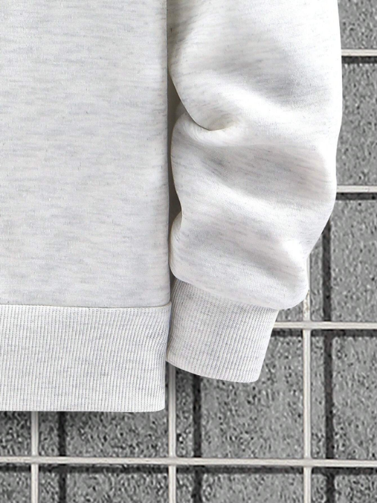 Men's Drop Shoulder Round Neck Casual Sweatshirt