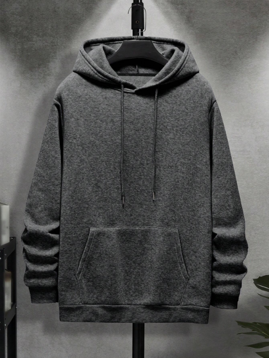 Men's Drawstring Hooded Long Sleeve Sweatshirt