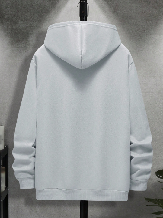 Men's Kangaroo Pocket Warm Lined Long Sleeve Hoodie