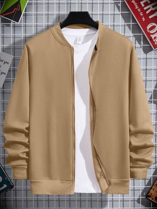 Men's Baseball Collar Zip-Up Sweatshirt