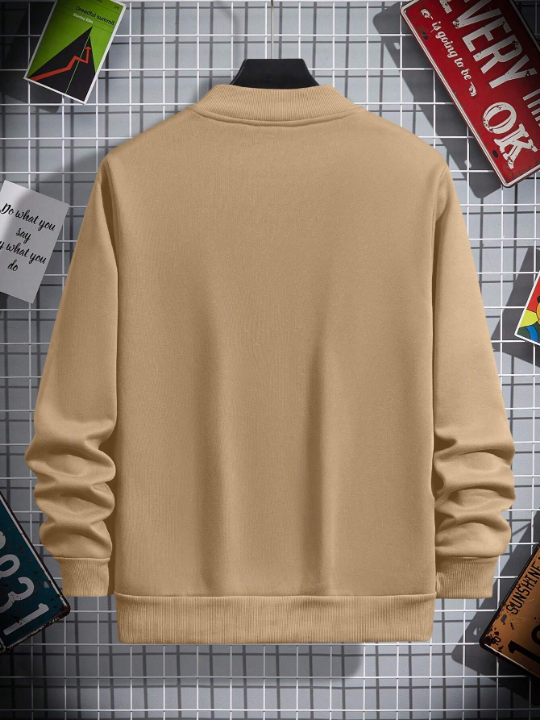 Men's Baseball Collar Zip-Up Sweatshirt