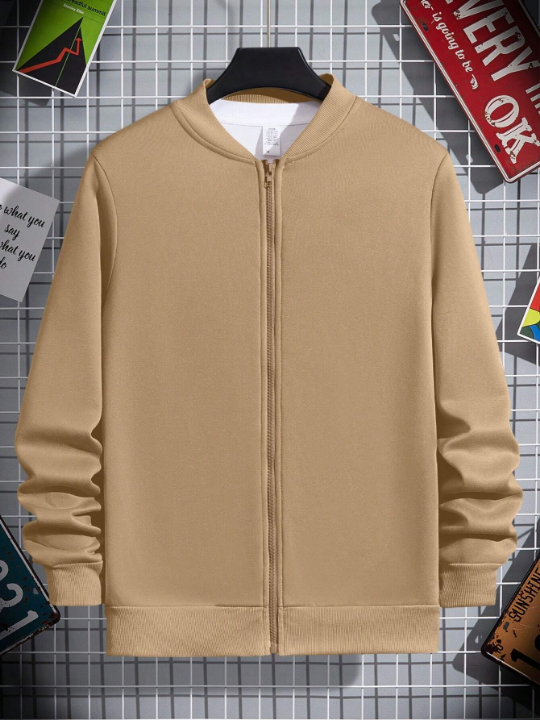 Men's Baseball Collar Zip-Up Sweatshirt