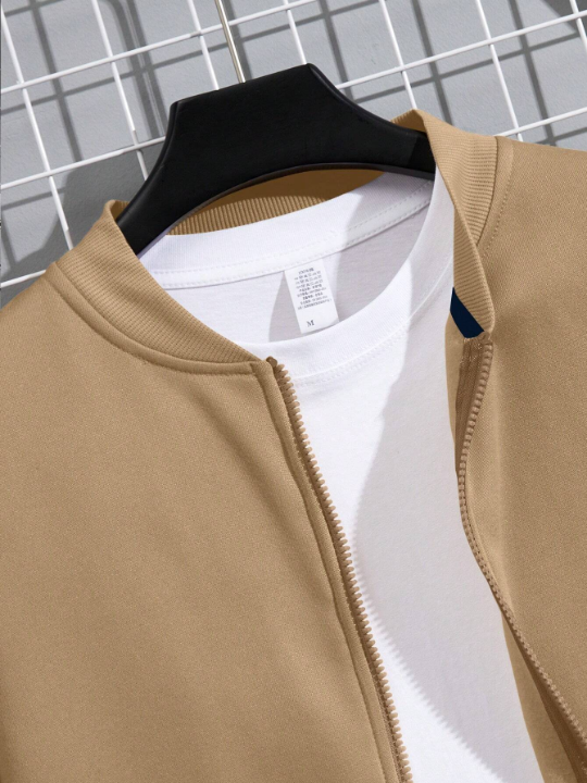 Men's Baseball Collar Zip-Up Sweatshirt