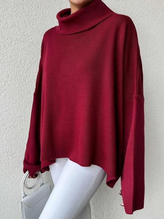 Women's Turtleneck Long Sleeve Sweater