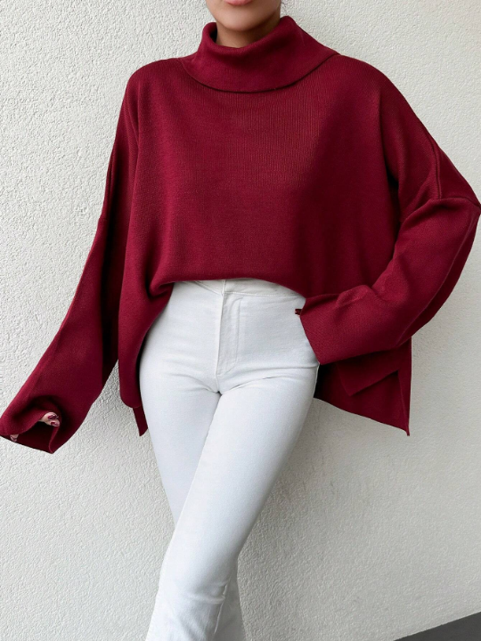 Women's Turtleneck Long Sleeve Sweater