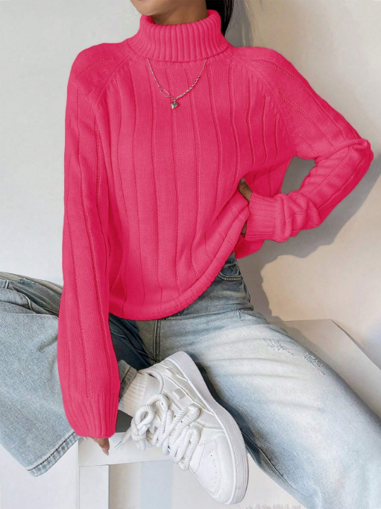 Turtleneck Long Sleeve Basic Sweater