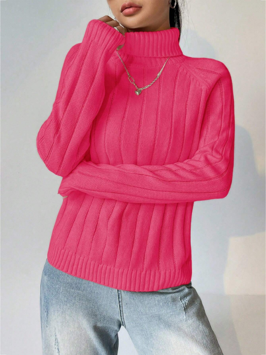 Turtleneck Long Sleeve Basic Sweater