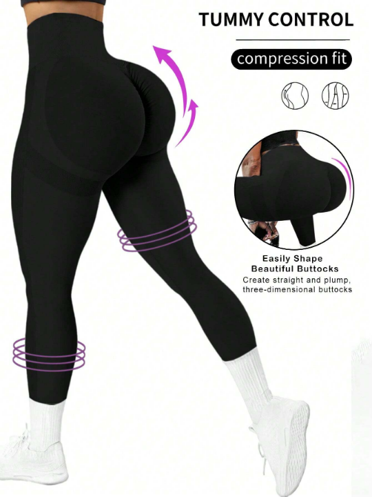 Yoga Basic Seamless High Elasticity Sports Leggings