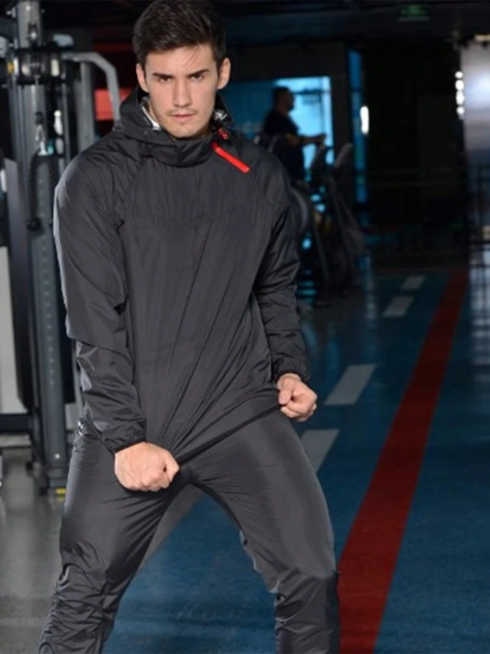 Men's Professional Sports Fitness Sauna Sweat Suit Gym Clothes Men