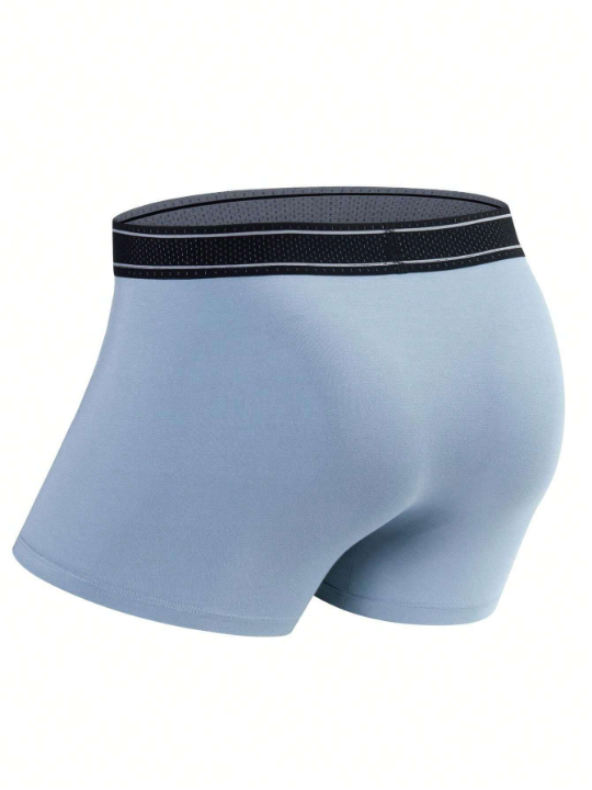 New Men's Ice Silk 3d Printed Breathable Seamless Boxer Briefs