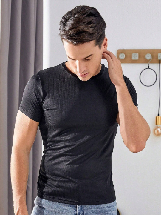 Men's Loose Fit Short Sleeve Sports T-Shirt For Gym, Football, Basketball, Training, Running Gym Clothes Men Basic T Shirt