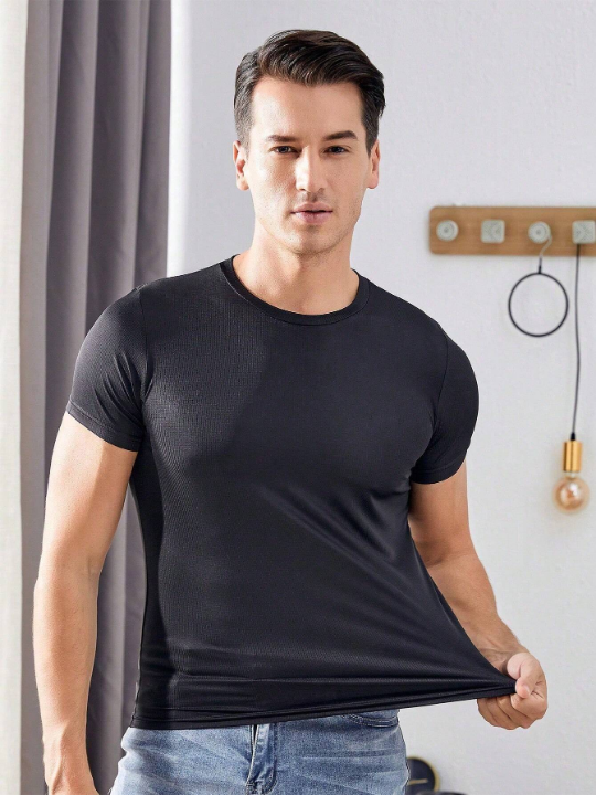 Men's Loose Fit Short Sleeve Sports T-Shirt For Gym, Football, Basketball, Training, Running Gym Clothes Men Basic T Shirt