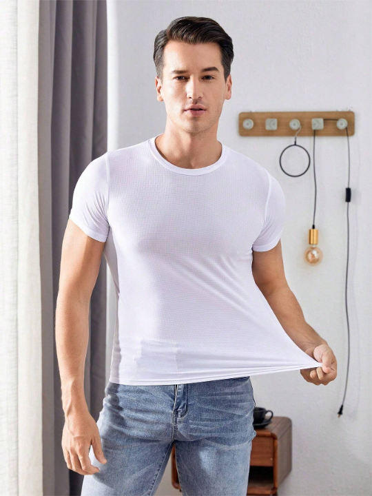Loose Fit Short Sleeve Sports Top For Men, Gym, Football, Basketball, Training, Running Gym Clothes Men Basic T Shirt