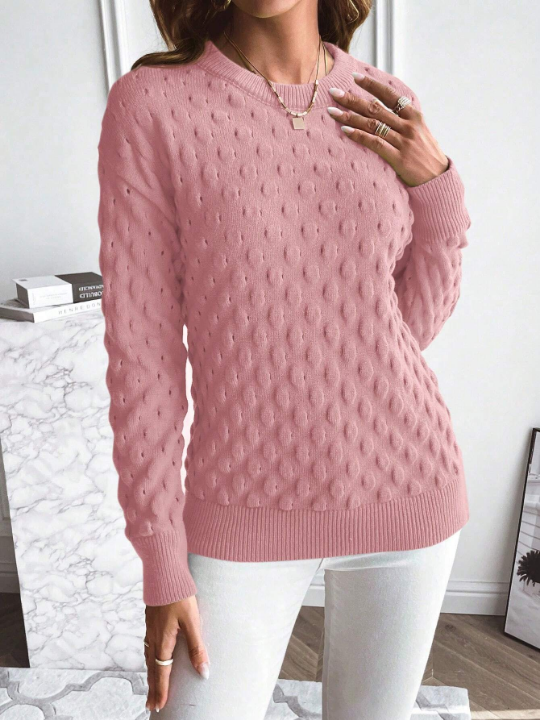 Essnce Maternity Round Neck Long Sleeve Sweater