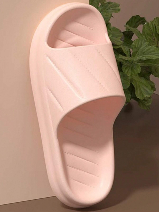 New Fashion Soft Pink Toaster Diamond Pattern Anti-Slip Anti-Odor Eva Bathroom Slippers, Men's Plastic Home Shoes