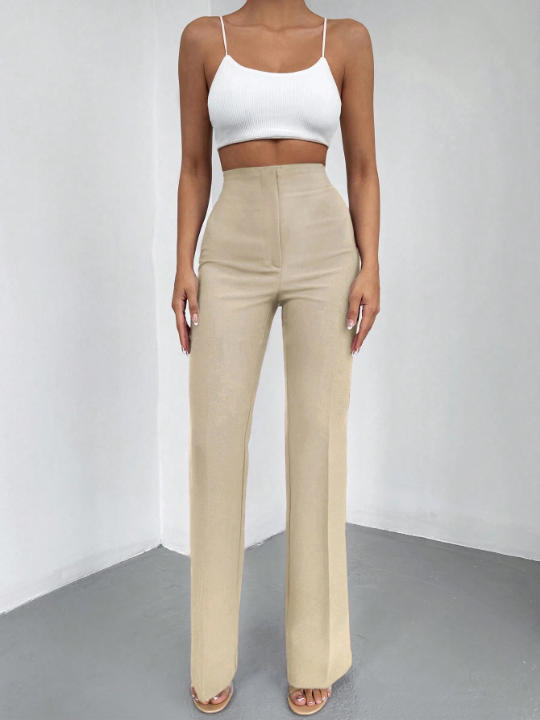 High Waist Straight Leg Pants