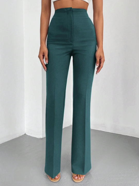 Solid Flare Leg Pants