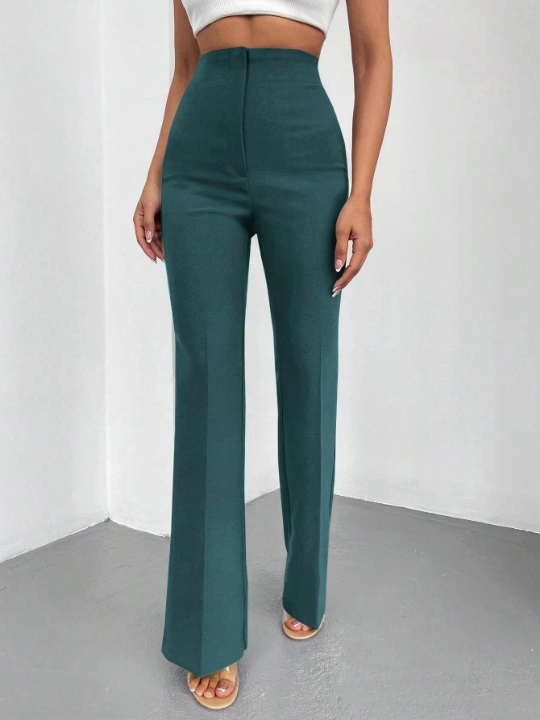 Solid Flare Leg Pants