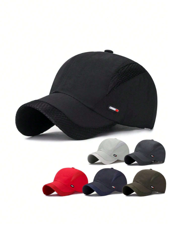 1pc Lightweight & Breathable Mesh Baseball Cap, Truck Driver Cap, Dad Cap, Golfer Cap, Running Cap