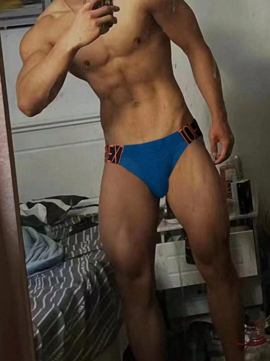 1pc Men's Sexy High Split Sporty Triangle Underwear Briefs With Butt Lifter