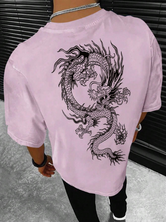 Manfinity EMRG Men's Dragon Pattern Printed T-Shirt