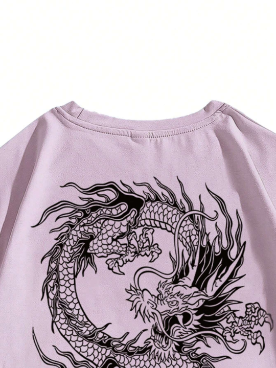 Manfinity EMRG Men's Dragon Pattern Printed T-Shirt