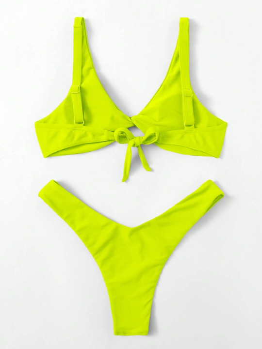 Swim Vcay Solid Color Separated Swimsuit Set