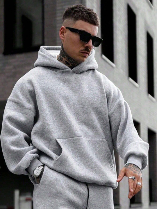 Men's Solid Color Hoodie, Versatile And Easy To Match