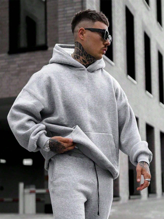 Men's Solid Color Hoodie, Versatile And Easy To Match