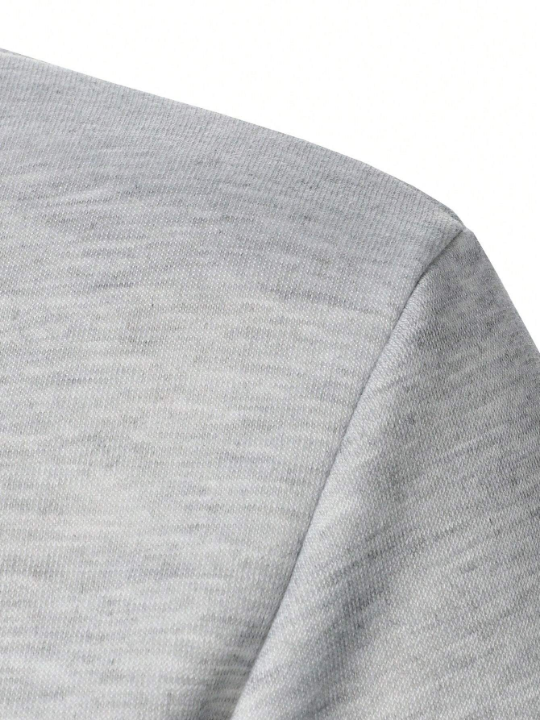 Manfinity Men's Half Zippered Long Sleeve Sweatshirt