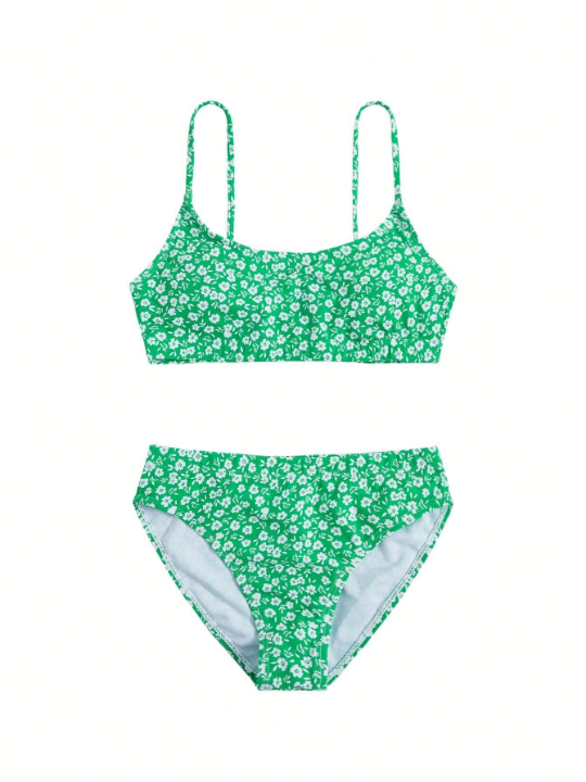 Ditsy Floral Print Bikini Swimsuit