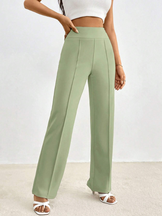 Priv Solid Color Straight Pants