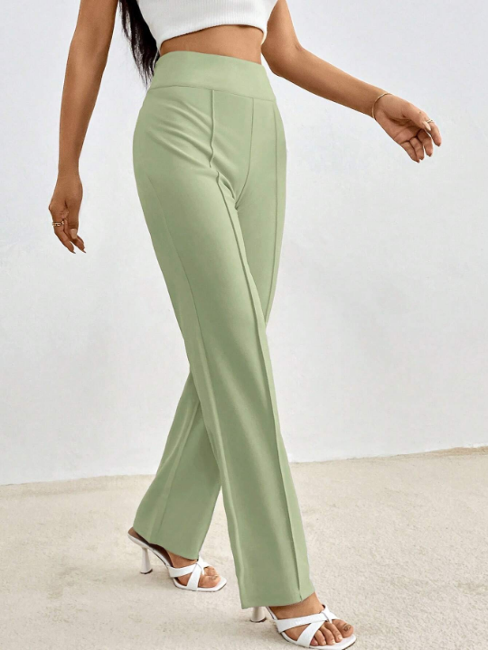 Priv Solid Color Straight Pants