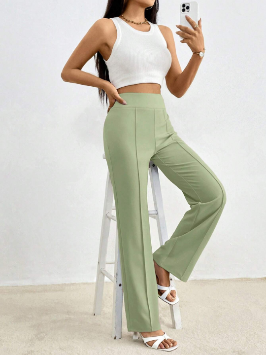 Priv Solid Color Straight Pants