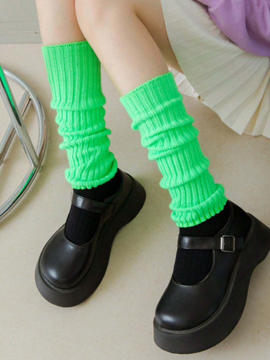 1pair Warm Footwear Jk Uniform Bubble Socks Fashionable Korean Style Lolita Loose Socks, Women's All-Match Cartoon Elephant Thermal Stockings