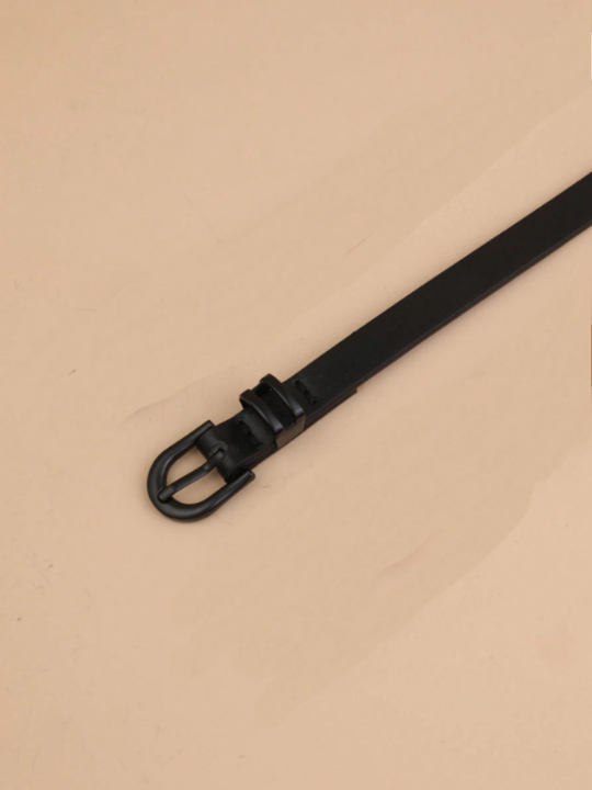 Ladies' Simple & Fashionable U-Shaped Buckle Leather Belt Decorative Waistband Fits All