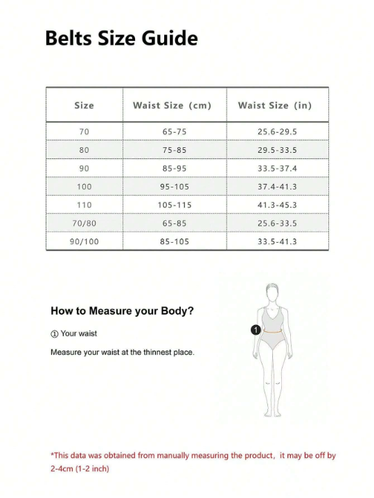 Ladies' Simple & Fashionable U-Shaped Buckle Leather Belt Decorative Waistband Fits All