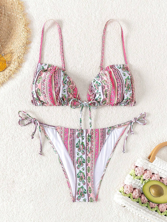 Swim BohoFeel Ladies' Full Printed Bikini Swimsuit Set