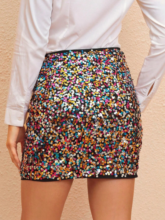 Clasi Slim Fit Glitter Skirt