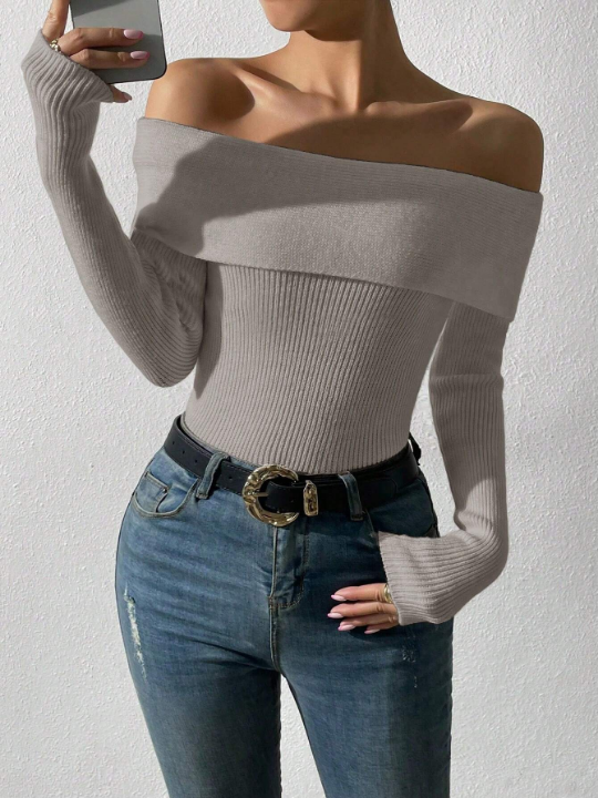 Off Shoulder Sexy Versatile Sweater